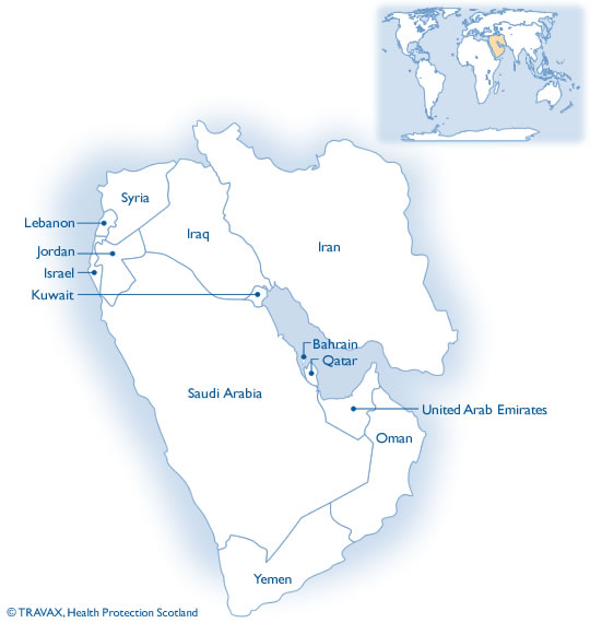 Map of the Middle East