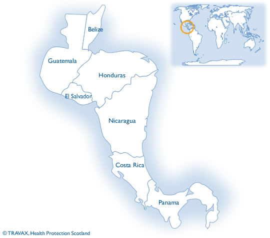 Map of Central America