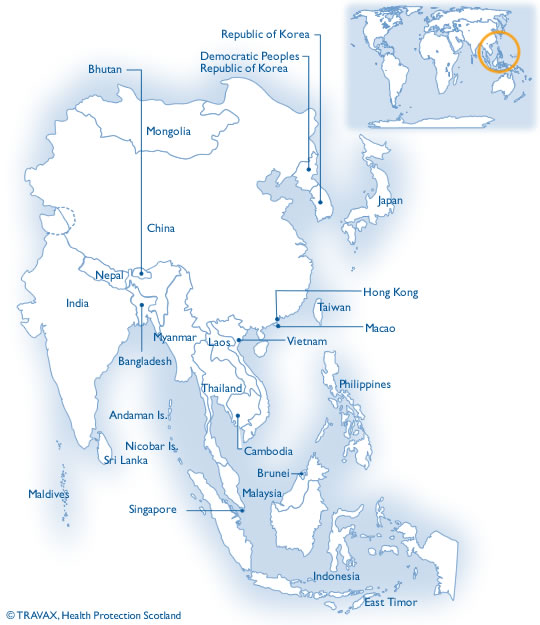 Map of East Asia